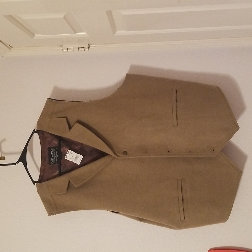 NWT Cody James Authentic Western Apparel Size XL Brown Vest